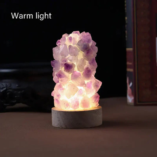 Amethyst Crystal LED Table Lamp | Ridorn