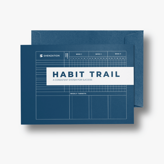 Habit Trail 6-Month System - Daily & Weekly Habit Tracker Cards with Goal Board Journal