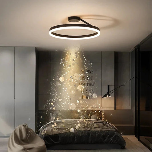 Offset Circular LED Ceiling Light with Modern Design | Ridorn