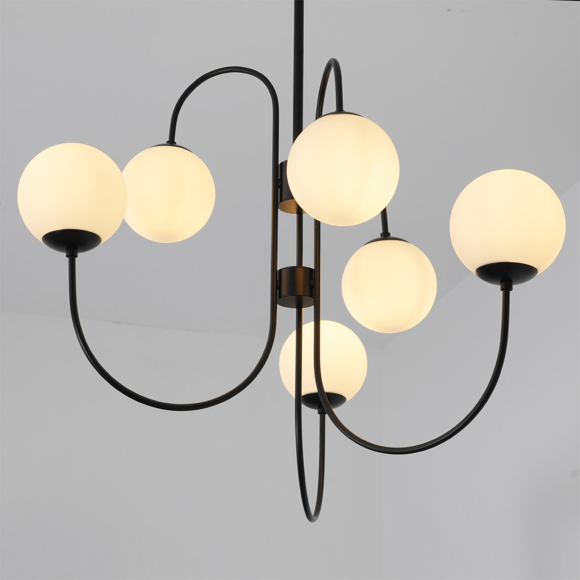 Chandelier Light Fixture | Ceiling Lamp with Gooseneck Design | Ridorn