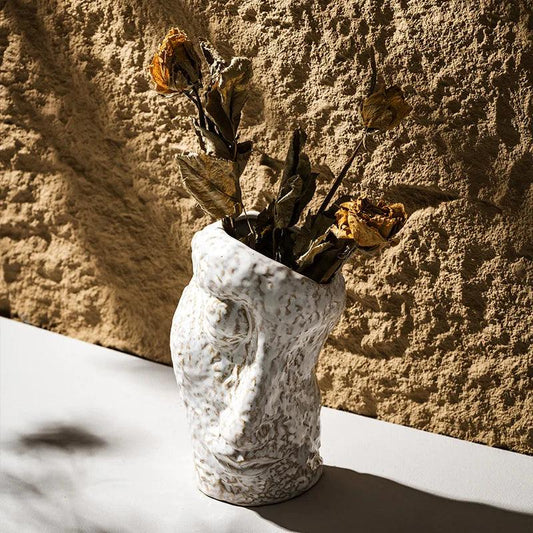 Contemporary Ceramic Face Vase for Floral Displays and Decor | Ridorn