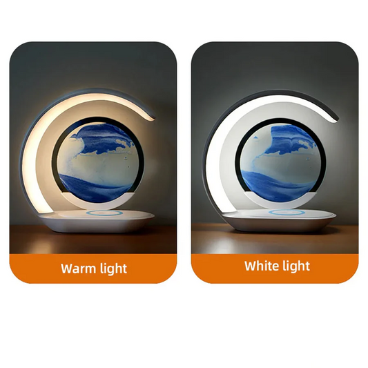 3D Sand Art LED Table Lamp with Wireless Charging | Ridorn