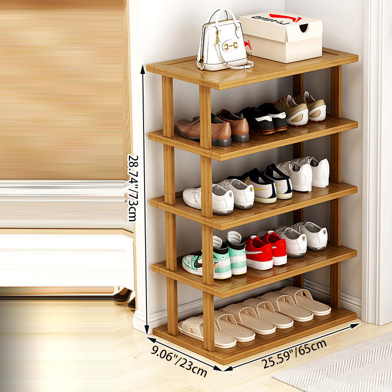 Chic 5-Tier Bamboo Shoe Storage Rack for Entryway | Ridorn