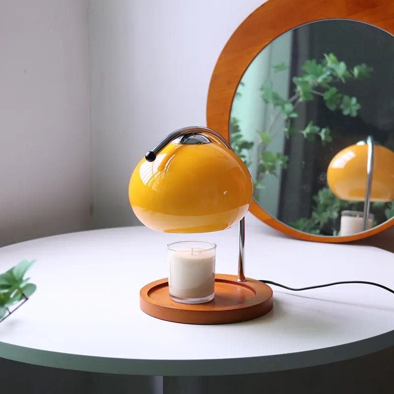 Vintage Glass Candle Warmer Table Lamp | Ridorn