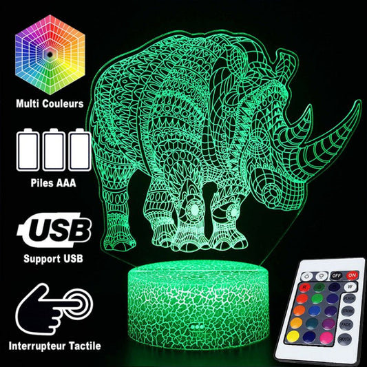 3D Rhino LED Table Lamp | Ridorn