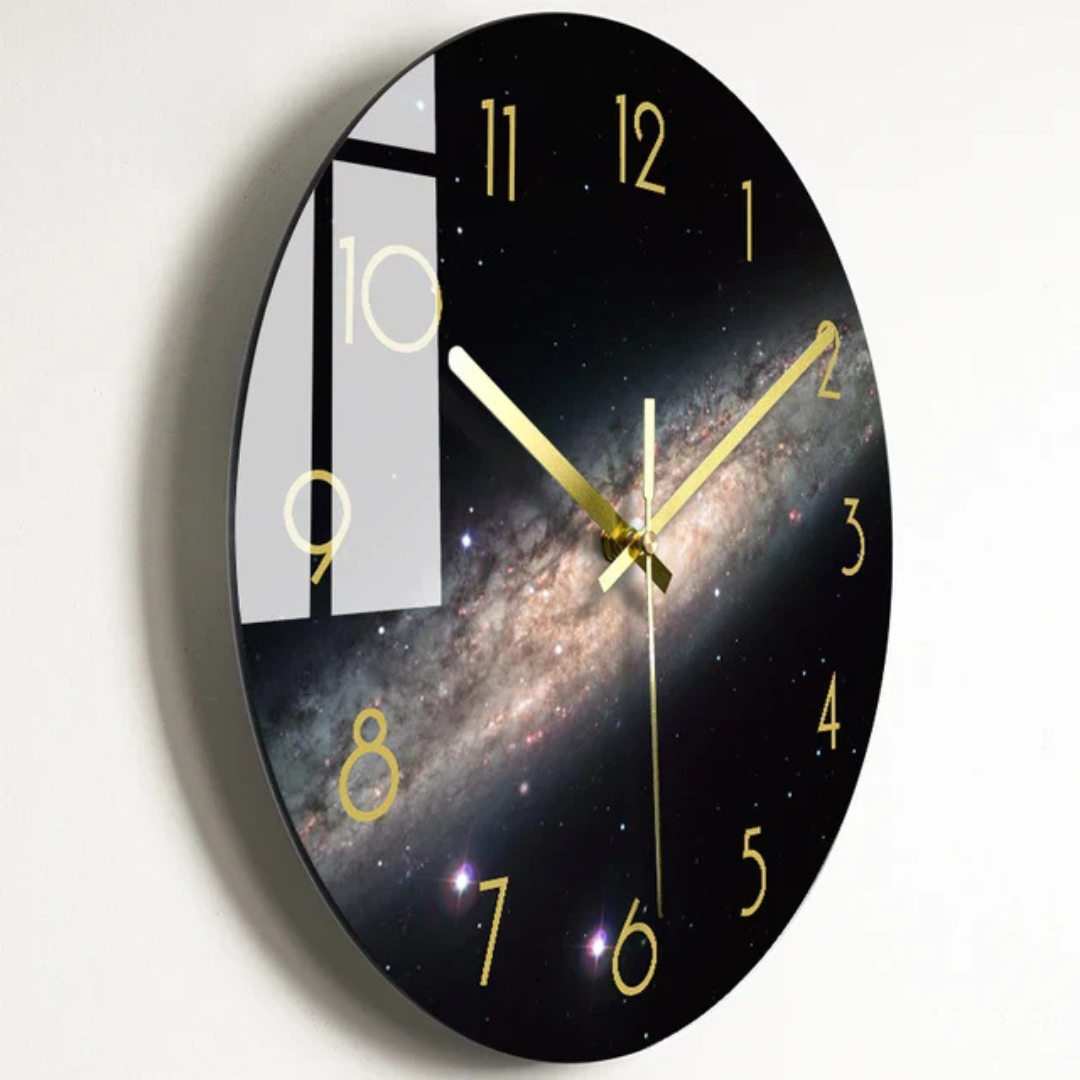 Elegant Large Glass Wall Clock for Home and Office Decor | Ridorn