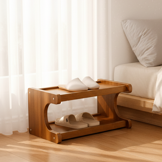 Scandinavian Bamboo Shoe Organizer - 2 to 6 Tier Storage | Ridorn
