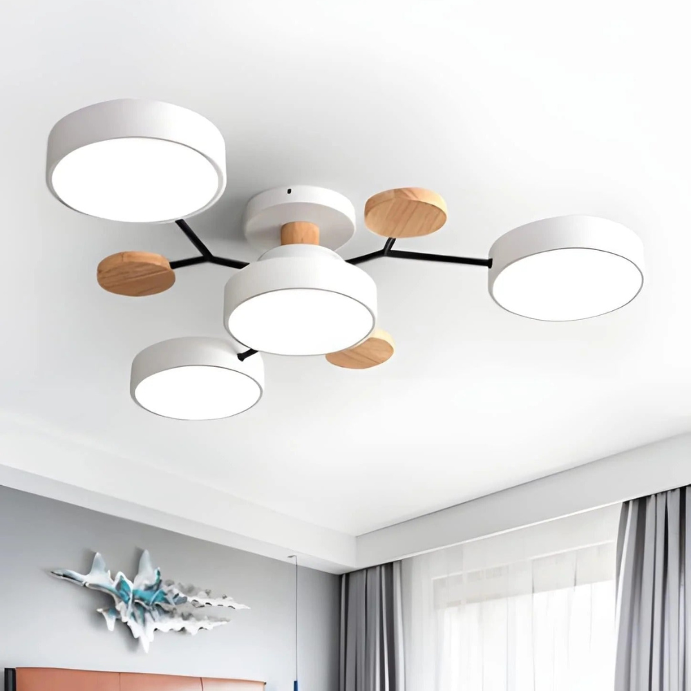 Sleek Halo LED Semi-Flush Ceiling Light for Modern Spaces | Ridorn