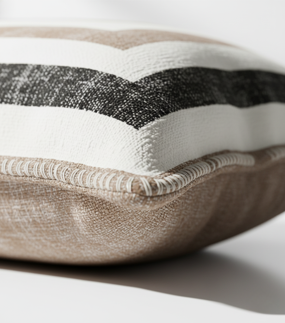 Vertical Striped Upholstery Fabric with Soft Textured | Ridorn