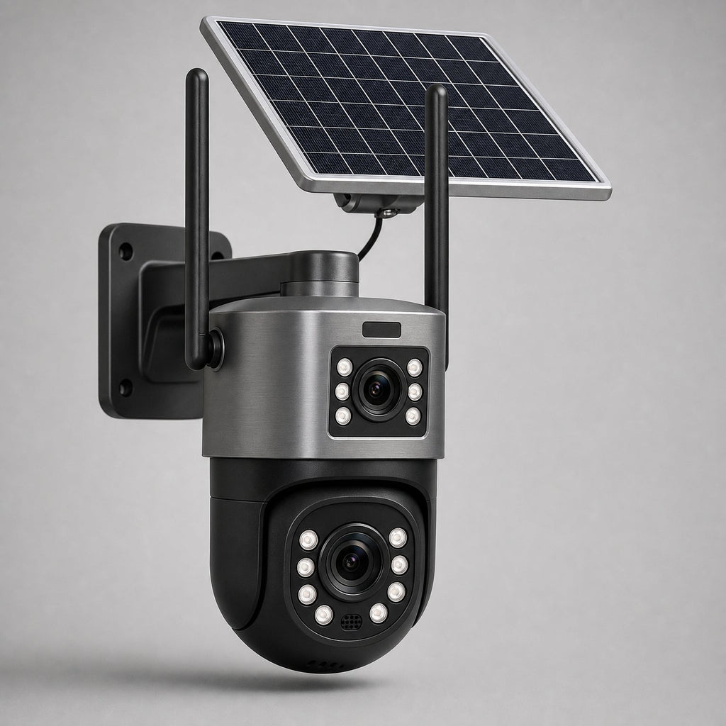 Solar Security Camera Wireless Outdoor, 4K 4G Camera with Night Vision & Solar Panel, 4g finish
