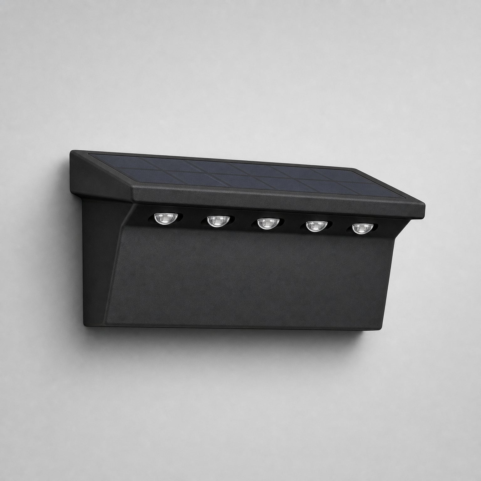 Solar Outdoor Wall Light, Weather-Resistant LED Fence & Porch Light, default finish