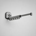 Suction Cup Drying Rack, No-Drill Telescopic Wall Rail for Laundry, gray finish
