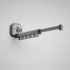 Suction Cup Drying Rack, No-Drill Telescopic Wall Rail for Laundry, gray finish