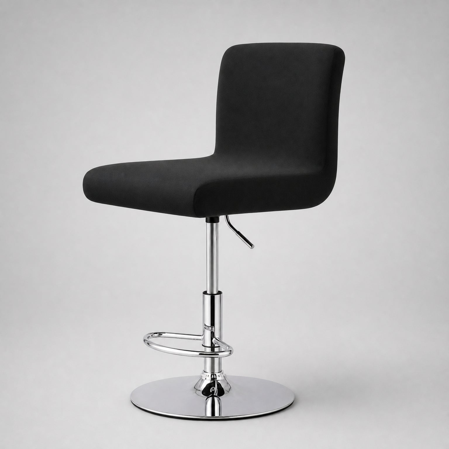 Stretch Bar Stool Covers, Waterproof Elastic Seat Slipcover for Round & Square Stools, waterproof-black finish