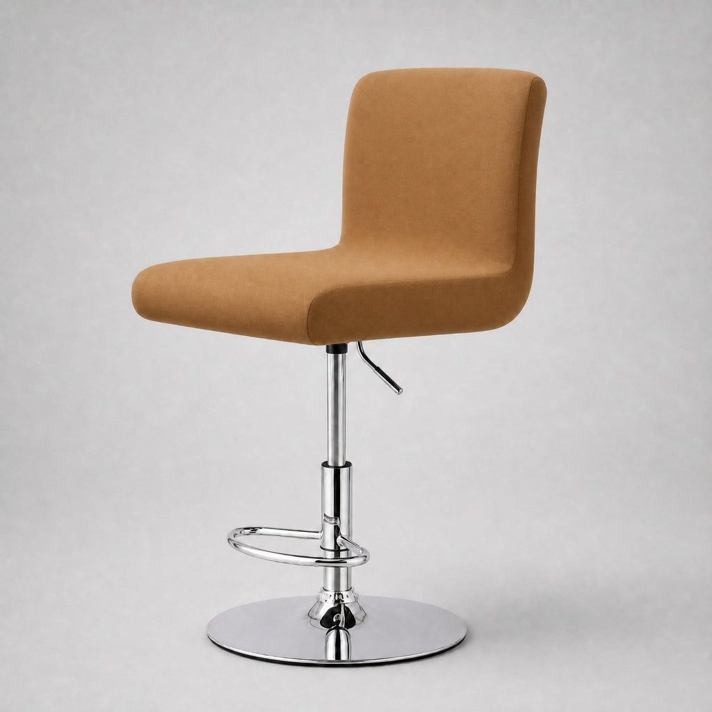 Stretch Bar Stool Covers, Waterproof Elastic Seat Slipcover for Round & Square Stools, waterproof-camel finish