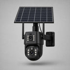 Solar Security Camera Wireless Outdoor, 4K 4G Camera with Night Vision & Solar Panel, wifi finish