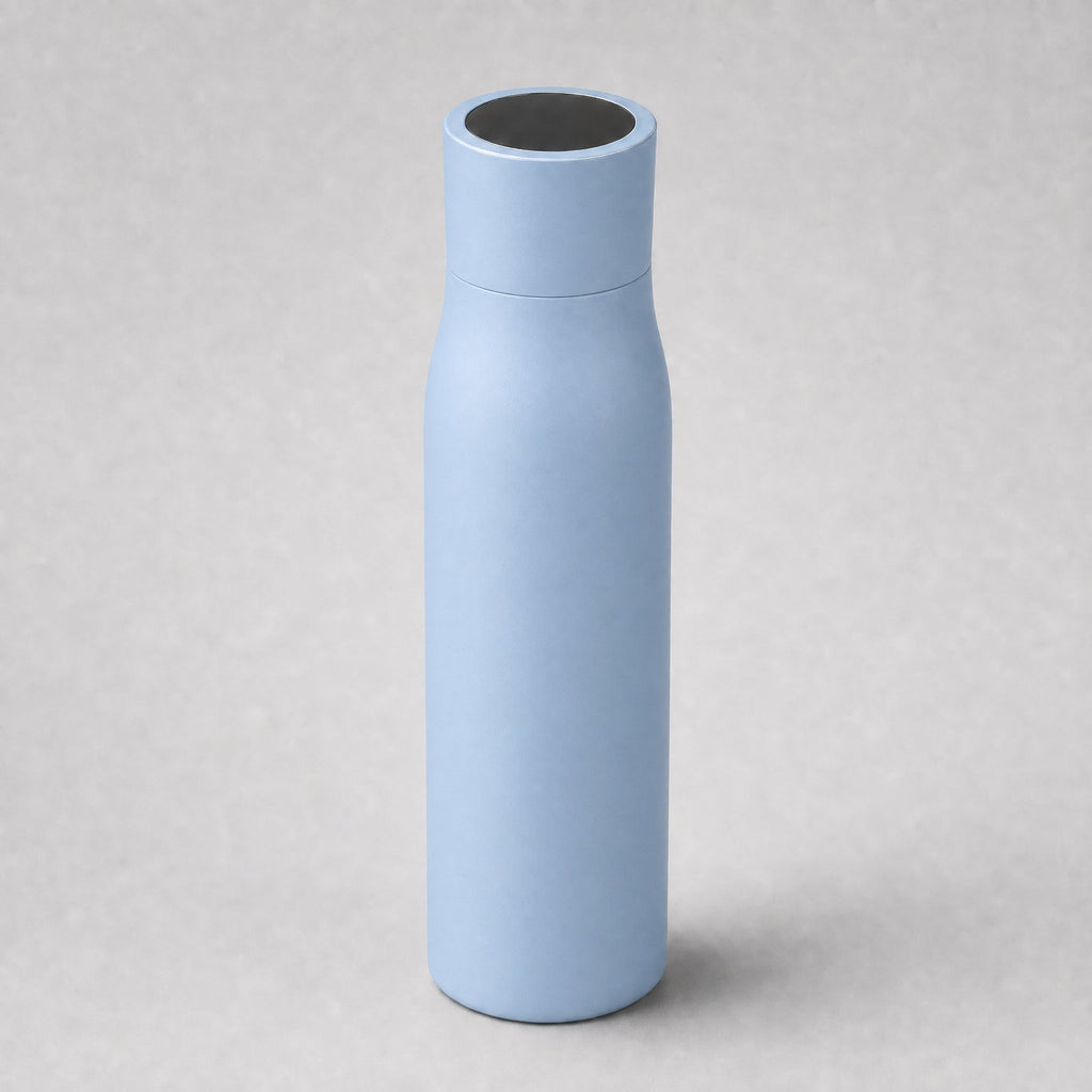 Self-Cleaning UV-C Water Bottle, Insulated Stainless Steel with Touch Display, baby-blue finish