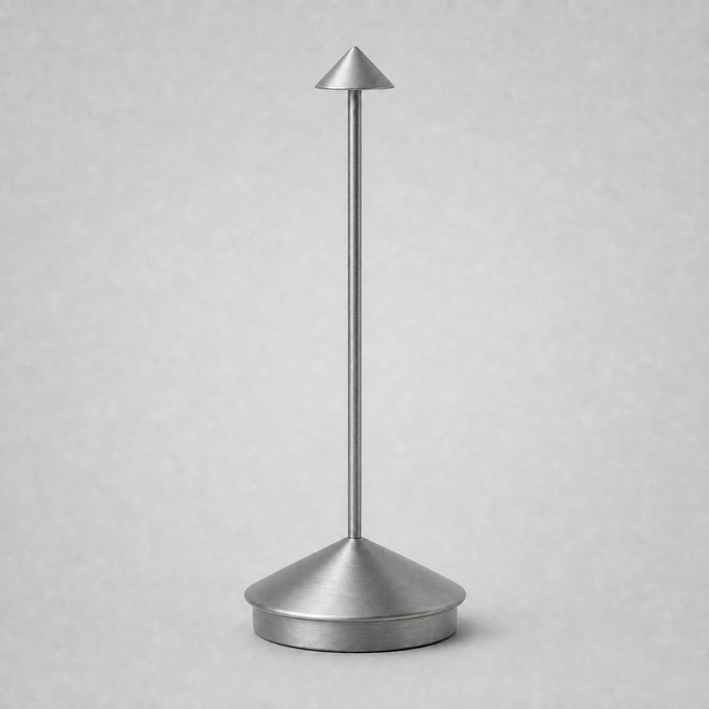 Rechargeable Touch Table Lamp, Cordless LED Desk Light for Dining, Bar & Bedside, gray finish