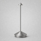 Rechargeable Touch Table Lamp, Cordless LED Desk Light for Dining, Bar & Bedside, gray finish