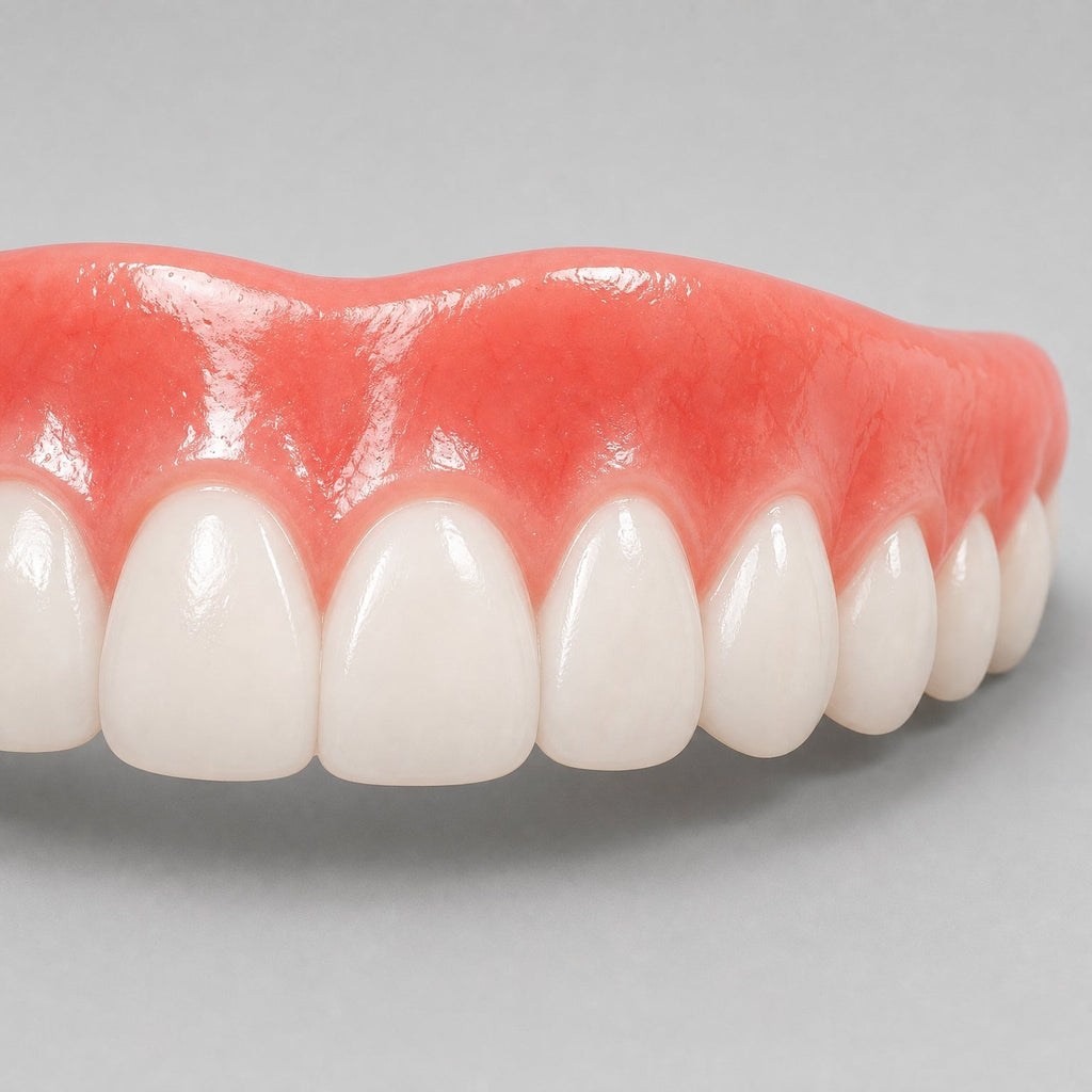 Snap-On Cosmetic Tooth Cover, Flexible Silicone Smile Cover for Photos & Events, close-up of the silicone gum-to-tooth edge