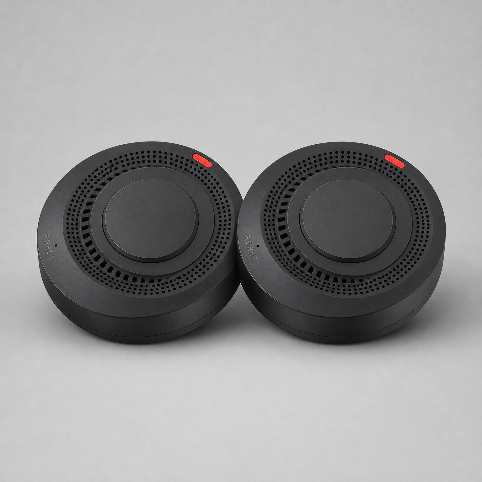 Smart WiFi Smoke & Fire Alarm, 85dB Heat Detection Alert with App Notifications, black-2pcs finish