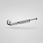 Suction Cup Drying Rack, No-Drill Telescopic Wall Rail for Laundry, double folding style in white, showing the second rail bar stacked above the first