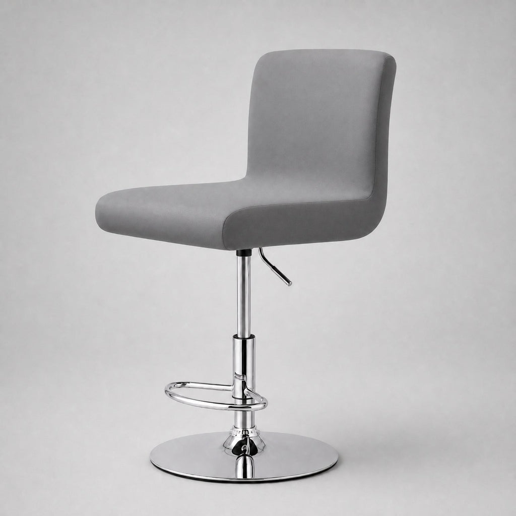Stretch Bar Stool Covers, Waterproof Elastic Seat Slipcover for Round & Square Stools, waterproof-grey finish