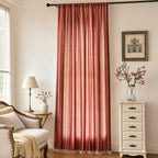 Boho Curtains Semi Blackout, Striped Tassel Curtain Panel for Living Room & Bedroom, hung floor-length in a softly styled living room