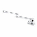 Pot Filler Faucet Wall Mount, Folding Kitchen Tap with Swivel Spout, 5 Finishes folded, showing the wall body, the lever and the inlet thread