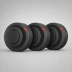 Smart WiFi Smoke & Fire Alarm, 85dB Heat Detection Alert with App Notifications, black-3pcs finish