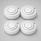 Smart WiFi Smoke & Fire Alarm, 85dB Heat Detection Alert with App Notifications, white-4pcs finish
