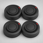 Smart WiFi Smoke & Fire Alarm, 85dB Heat Detection Alert with App Notifications, black-4pcs finish