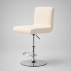 Stretch Bar Stool Covers, Waterproof Elastic Seat Slipcover for Round & Square Stools, waterproof-ivory finish