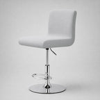Stretch Bar Stool Covers, Waterproof Elastic Seat Slipcover for Round & Square Stools, waterproof-light-gray finish