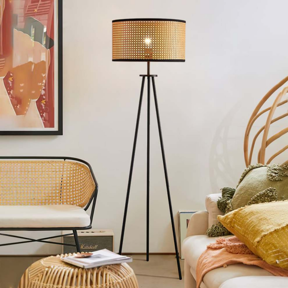 Boho Standing Floor Lamp | Sculptural Lighting with Curved Artistic Silhouette | Ridorn