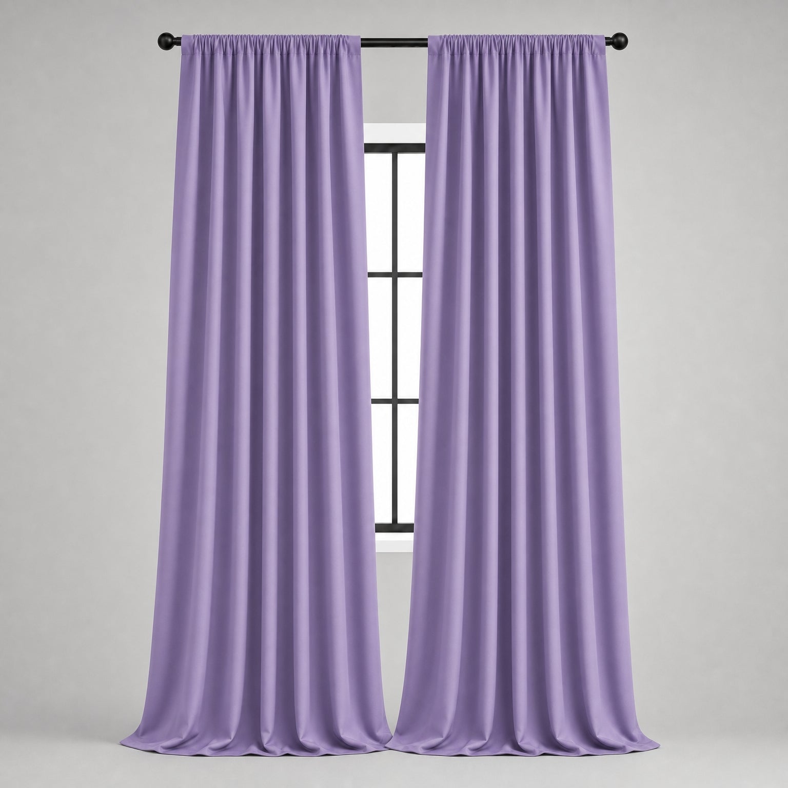 Thermal Blackout Curtains for Bedroom & Living Room, Rod Pocket Insulated Panels, Pair, purple finish