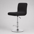 Stretch Bar Stool Covers, Waterproof Elastic Seat Slipcover for Round & Square Stools shown from a second angle, showing the low backrest profile