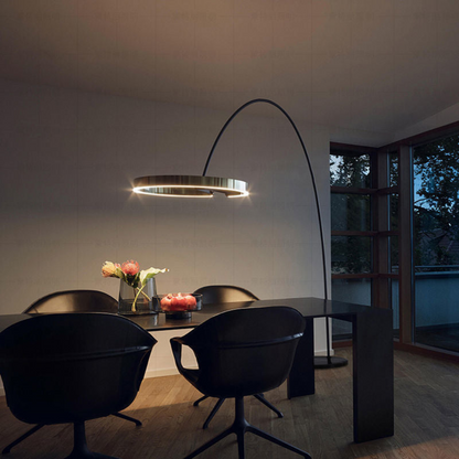 LED Angler Style Floor Lamp | Modern Adjustable Standing Light | Ridorn