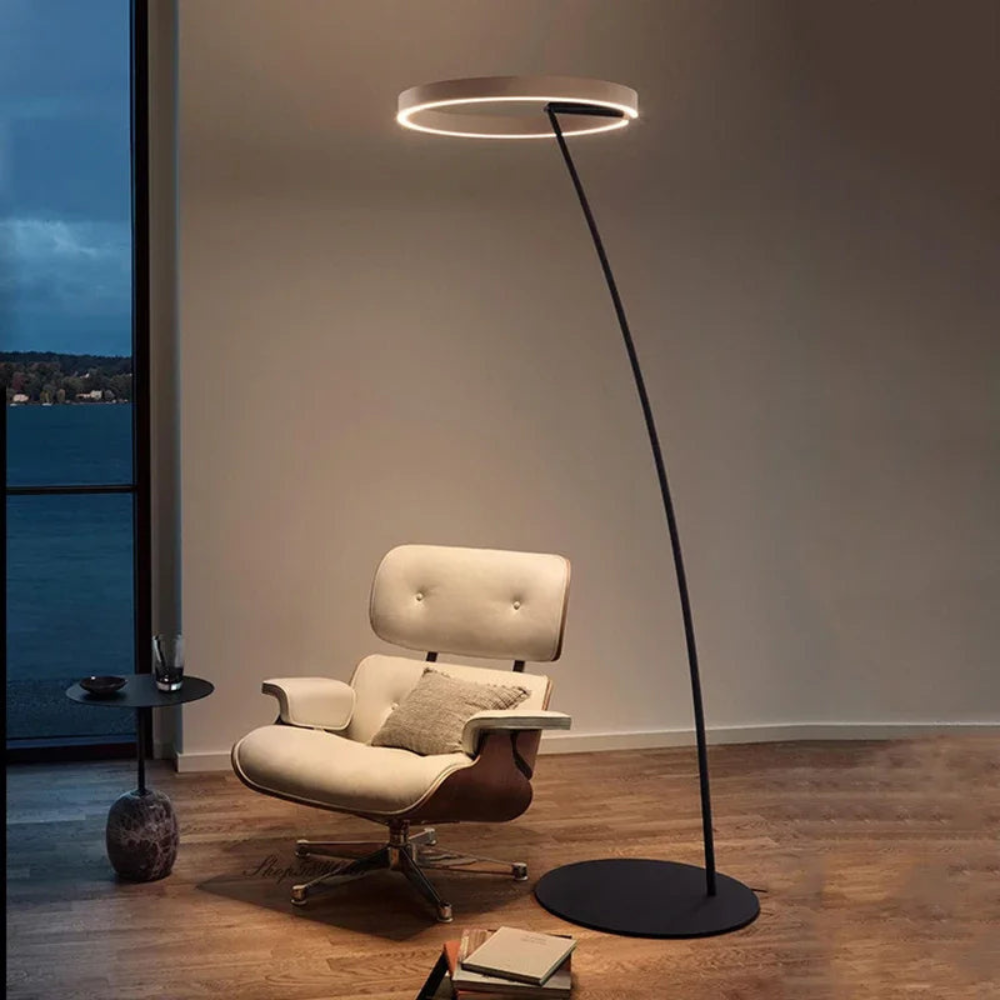 LED Angler Style Floor Lamp | Modern Adjustable Standing Light | Ridorn