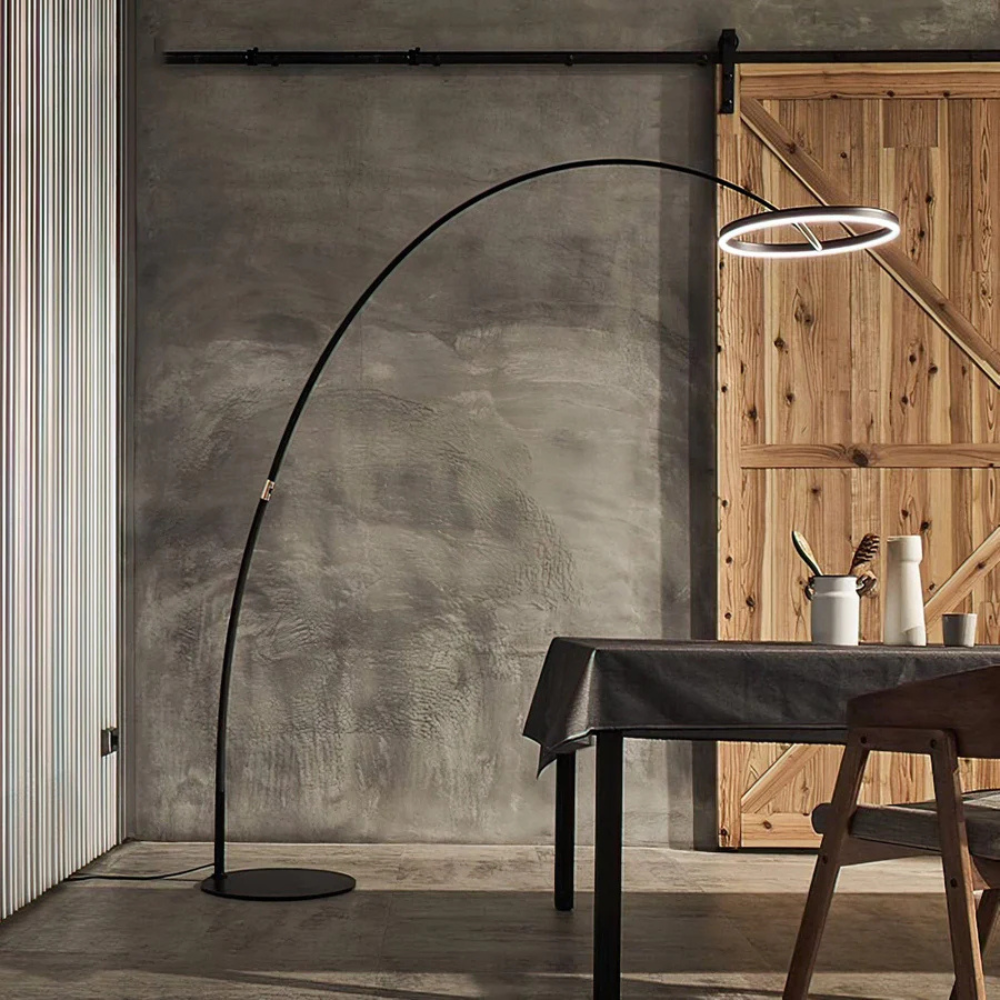 LED Angler Style Floor Lamp | Modern Adjustable Standing Light | Ridorn