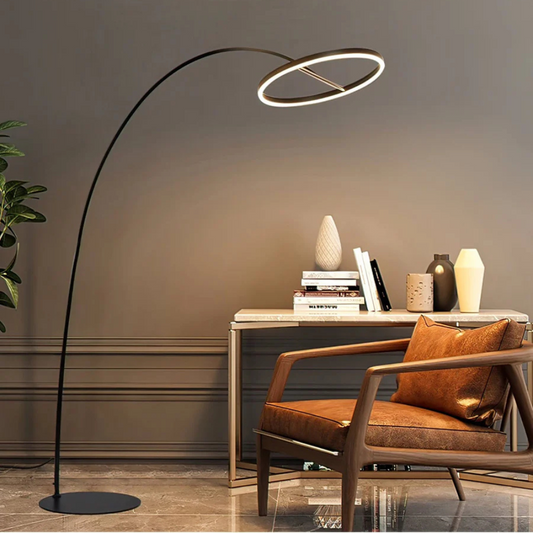 LED Angler Style Floor Lamp | Modern Adjustable Standing Light | Ridorn