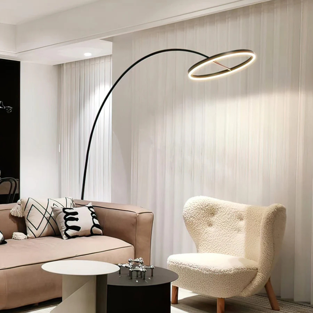 LED Angler Style Floor Lamp | Modern Adjustable Standing Light | Ridorn
