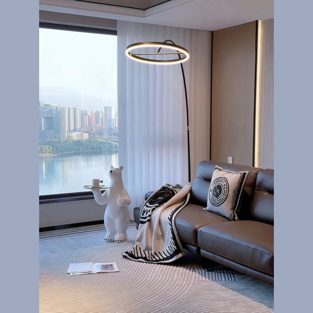 LED Angler Style Floor Lamp | Modern Adjustable Standing Light | Ridorn