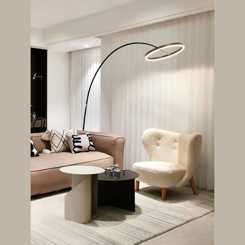 LED Angler Style Floor Lamp | Modern Adjustable Standing Light | Ridorn