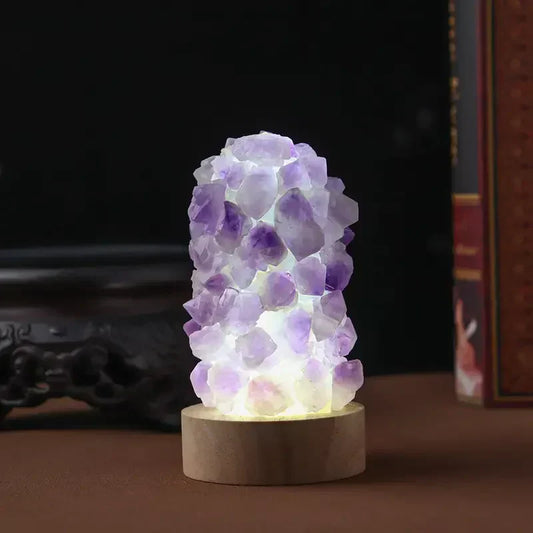 Amethyst Crystal LED Table Lamp | Ridorn