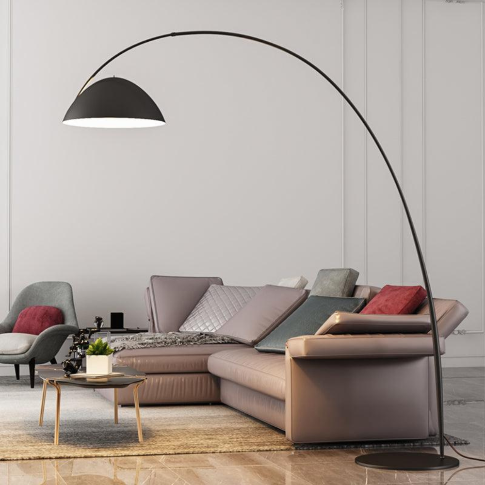 Elegant Curved Floor Lamp | Modern Arched Standing Light | Ridorn