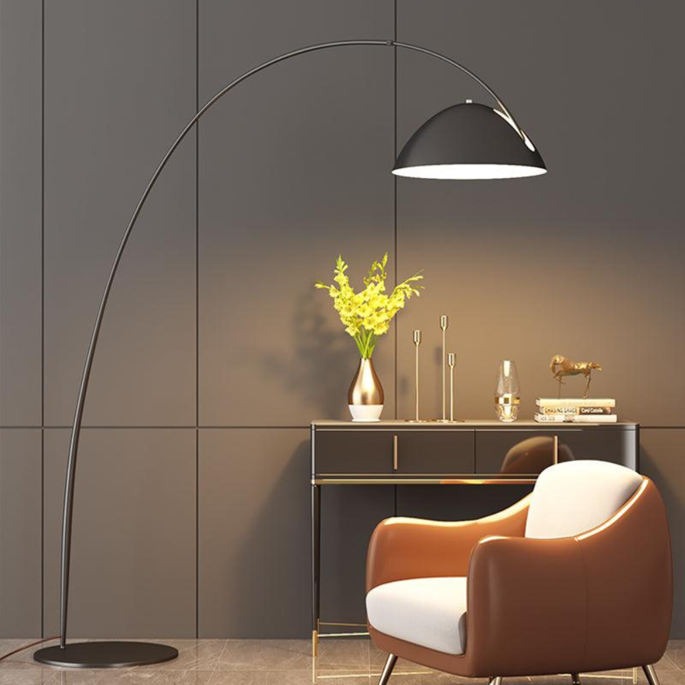 Elegant Curved Floor Lamp | Modern Arched Standing Light | Ridorn