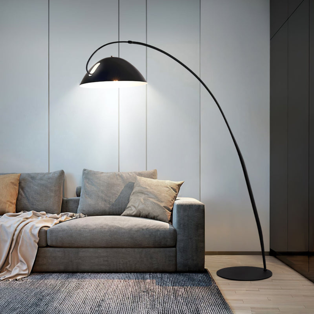 Elegant Curved Floor Lamp | Modern Arched Standing Light | Ridorn