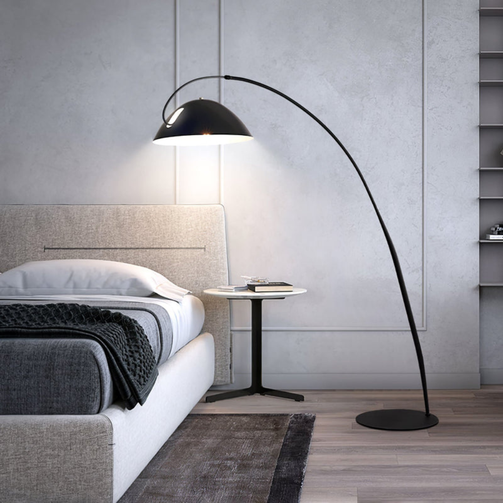 Elegant Curved Floor Lamp | Modern Arched Standing Light | Ridorn