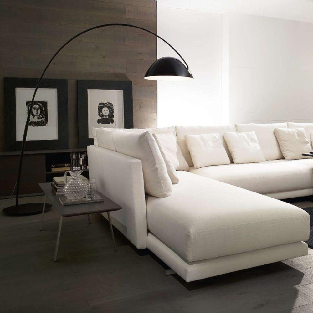 Elegant Curved Floor Lamp | Modern Arched Standing Light | Ridorn